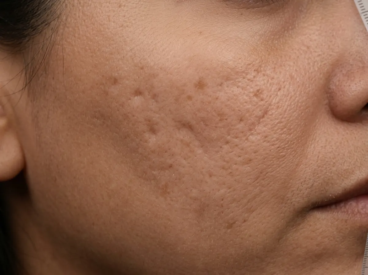 After Rolling and boxcar acne scars