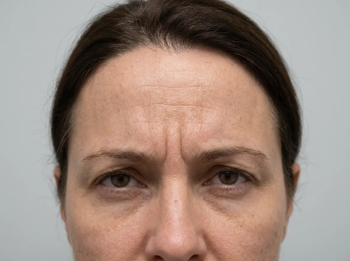 Before Forehead and frown lines