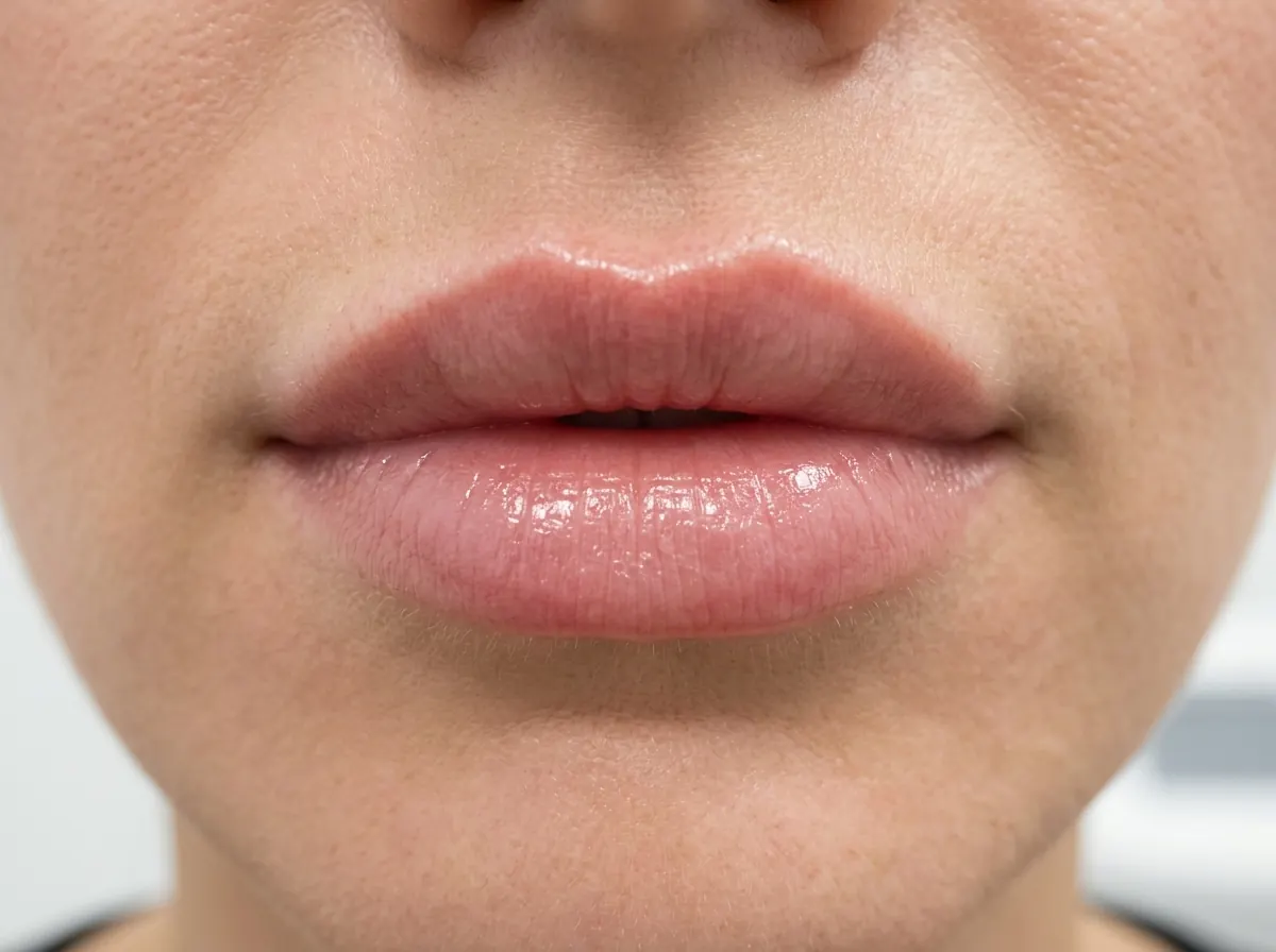 After Subtle lip volume